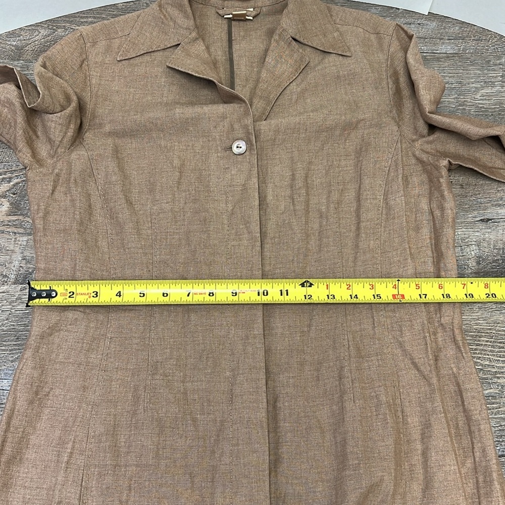 SOLD IN STORE Nordstrom Studio 121 Long Sleeve Linen Blend Shirt Dress Size 10 - Picture 11 of 13